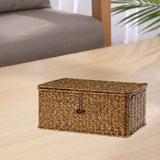 Maxbell Storage Basket with Lid Shelf Basket Storage for Kitchen Nursery Living Room 36 cmx23 cmx16 cm
