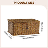 Maxbell Storage Basket with Lid Shelf Basket Storage for Kitchen Nursery Living Room 36 cmx23 cmx16 cm