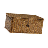 Maxbell Storage Basket with Lid Shelf Basket Storage for Kitchen Nursery Living Room 36 cmx23 cmx16 cm