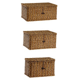 Maxbell Storage Basket with Lid Shelf Basket Storage for Kitchen Nursery Living Room 36 cmx23 cmx16 cm