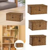 Maxbell Storage Basket with Lid Shelf Basket Storage for Kitchen Nursery Living Room 36 cmx23 cmx16 cm