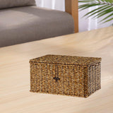Maxbell Storage Basket with Lid Shelf Basket Storage for Kitchen Nursery Living Room 29 cmx21 cmx15 cm