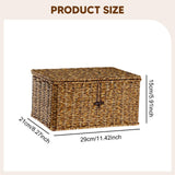 Maxbell Storage Basket with Lid Shelf Basket Storage for Kitchen Nursery Living Room 29 cmx21 cmx15 cm