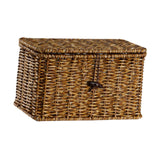 Maxbell Storage Basket with Lid Shelf Basket Storage for Kitchen Nursery Living Room 24 cmx14 cmx14 cm