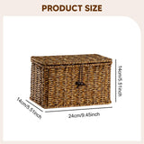 Maxbell Storage Basket with Lid Shelf Basket Storage for Kitchen Nursery Living Room 24 cmx14 cmx14 cm