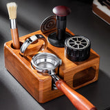 Maxbell Coffee Portafilter Holder Wooden Organizer Bar Espresso Tamping Station 58mm