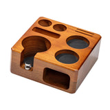 Maxbell Coffee Portafilter Holder Wooden Organizer Bar Espresso Tamping Station 58mm