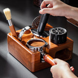 Maxbell Coffee Portafilter Holder Wooden Organizer Bar Espresso Tamping Station 58mm