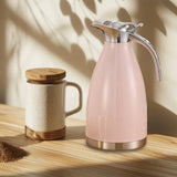 Maxbell 2L Stainless Steel Vacuum Thermal Coffee Carafe for Restaurants Multipurpose Pink