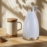 Maxbell 2L Stainless Steel Vacuum Thermal Coffee Carafe for Restaurants Multipurpose Light Blue