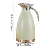 Maxbell 2L Stainless Steel Vacuum Thermal Coffee Carafe for Restaurants Multipurpose Light Green