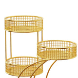 Maxbell Mesh Fruit Bowl Multiuse Bedroom for Skincare Bread Snacks Fruits Vegetables gold