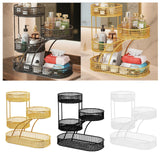 Maxbell Mesh Fruit Bowl Multiuse Bedroom for Skincare Bread Snacks Fruits Vegetables gold