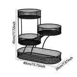 Maxbell Mesh Fruit Bowl Multiuse Bedroom for Skincare Bread Snacks Fruits Vegetables black