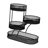 Maxbell Mesh Fruit Bowl Multiuse Bedroom for Skincare Bread Snacks Fruits Vegetables black