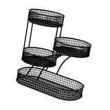 Maxbell Mesh Fruit Bowl Multiuse Bedroom for Skincare Bread Snacks Fruits Vegetables black