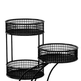 Maxbell Mesh Fruit Bowl Multiuse Bedroom for Skincare Bread Snacks Fruits Vegetables black