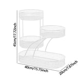 Maxbell Mesh Fruit Bowl Multiuse Bedroom for Skincare Bread Snacks Fruits Vegetables white