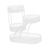 Maxbell Mesh Fruit Bowl Multiuse Bedroom for Skincare Bread Snacks Fruits Vegetables white