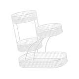 Maxbell Mesh Fruit Bowl Multiuse Bedroom for Skincare Bread Snacks Fruits Vegetables white