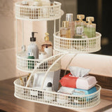 Maxbell Mesh Fruit Bowl Multiuse Bedroom for Skincare Bread Snacks Fruits Vegetables white