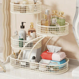 Maxbell Mesh Fruit Bowl Multiuse Bedroom for Skincare Bread Snacks Fruits Vegetables white