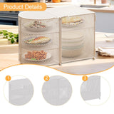 Maxbell Food Cover BBQ Large Sturdy Camping Foldable Fruit Cover Kitchen Screen Tent White