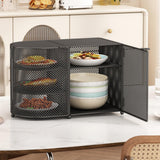 Maxbell Food Cover BBQ Large Sturdy Camping Foldable Fruit Cover Kitchen Screen Tent Black
