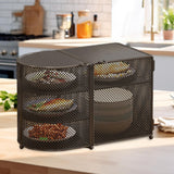 Maxbell Food Cover BBQ Large Sturdy Camping Foldable Fruit Cover Kitchen Screen Tent Black