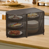 Maxbell Food Cover BBQ Large Sturdy Camping Foldable Fruit Cover Kitchen Screen Tent Black