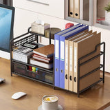 Maxbell Desktop Organizer Simple Mesh File Holder for Dorm Room Countertop Apartment Black