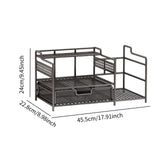 Maxbell Desktop Organizer Simple Mesh File Holder for Dorm Room Countertop Apartment Black