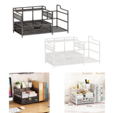 Maxbell Desktop Organizer Simple Mesh File Holder for Dorm Room Countertop Apartment Black