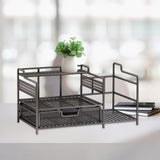Maxbell Desktop Organizer Simple Mesh File Holder for Dorm Room Countertop Apartment Black