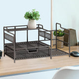 Maxbell Desktop Organizer Simple Mesh File Holder for Dorm Room Countertop Apartment Black