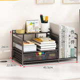 Maxbell Desktop Organizer Simple Mesh File Holder for Dorm Room Countertop Apartment Black
