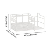 Maxbell Desktop Organizer Simple Mesh File Holder for Dorm Room Countertop Apartment White