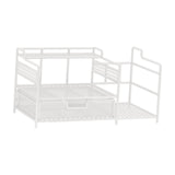 Maxbell Desktop Organizer Simple Mesh File Holder for Dorm Room Countertop Apartment White