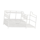 Maxbell Desktop Organizer Simple Mesh File Holder for Dorm Room Countertop Apartment White
