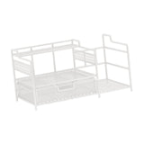 Maxbell Desktop Organizer Simple Mesh File Holder for Dorm Room Countertop Apartment White