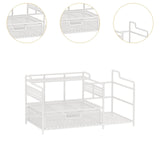 Maxbell Desktop Organizer Simple Mesh File Holder for Dorm Room Countertop Apartment White