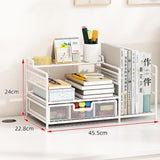 Maxbell Desktop Organizer Simple Mesh File Holder for Dorm Room Countertop Apartment White