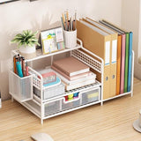 Maxbell Desktop Organizer Simple Mesh File Holder for Dorm Room Countertop Apartment White