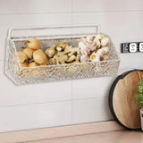 Maxbell Hanging Kitchen Basket Farmhouse Food Storage for Laundry Kitchen Home Decor Clear