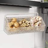Maxbell Hanging Kitchen Basket Farmhouse Food Storage for Laundry Kitchen Home Decor Clear