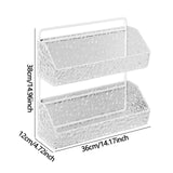 Maxbell Hanging Kitchen Basket 2 Layer Rustic No Drill for Home Decor Pantry Kitchen White