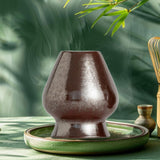 Maxbell Porcelain Chasen Holder Chasen Stand Tea Whisk Holder for Office Dining Room Red Copper