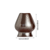Maxbell Porcelain Chasen Holder Chasen Stand Tea Whisk Holder for Office Dining Room Red Copper