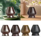 Maxbell Porcelain Chasen Holder Chasen Stand Tea Whisk Holder for Office Dining Room Red Copper