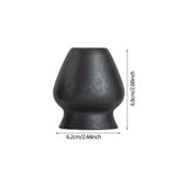 Maxbell Porcelain Chasen Holder Chasen Stand Tea Whisk Holder for Office Dining Room Black